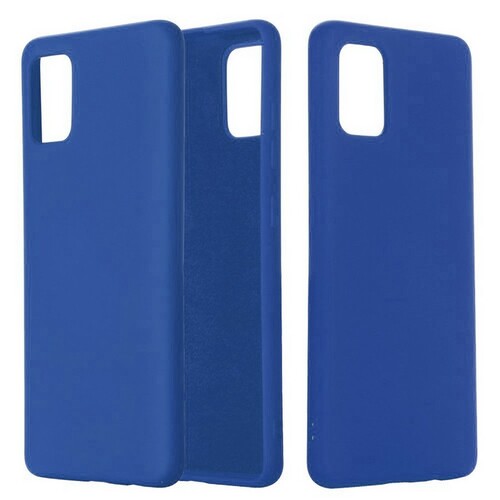Накладка Samsung A51 синий Silicone Case без лого
