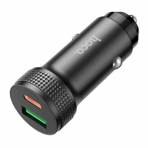 Автомобильные зарядные устройства HOCO Z49B 1USB+USB Type-C черный 38W