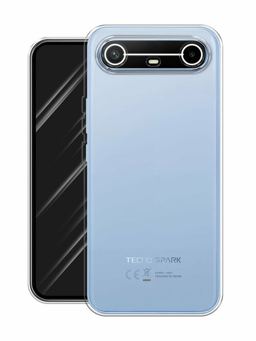 Накладка Tecno Spark 50 5G прозрачный с защитой камеры силикон