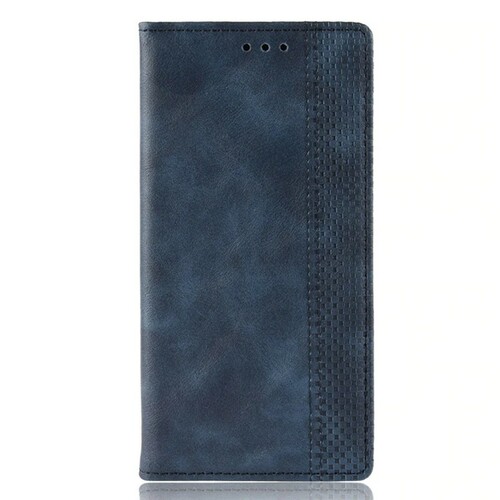 Чехол-книжка Samsung S24 Plus темно-синий горизонтальный Premium Case Кожа