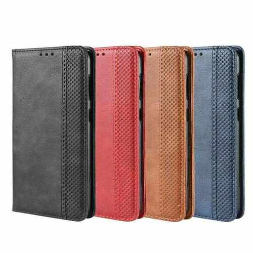 Чехол-книжка Xiaomi Redmi 10C черный горизонтальный Premium Case кожа