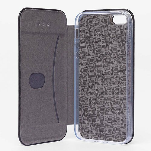 Чехол-книжка Apple iPhone 5/5S/SE черный горизонтальный Fashion Case - 4