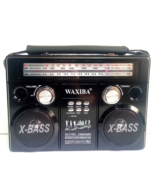 Радиоприемник Waxiba XB-373C аналоговый FM, AM, SW USB/microSD питание от АКБ, от сети, черный
