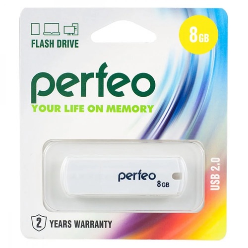 Флешка USB Perfeo 8GB C05 белый