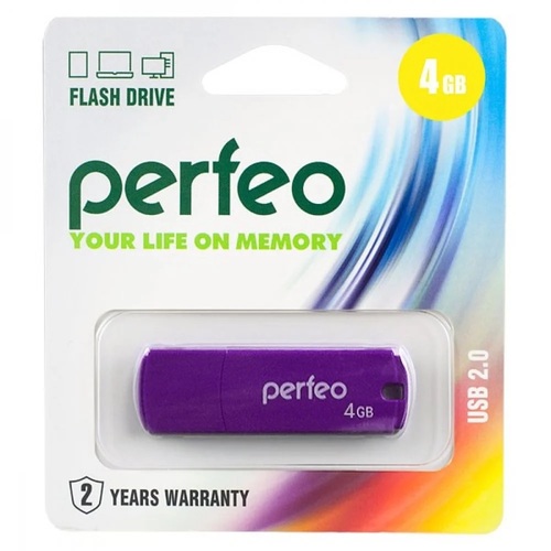 Флешка USB Perfeo 4GB C05 фиолетовый