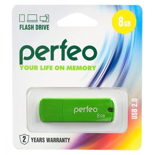 Флешка USB Perfeo 8GB C05 зеленый