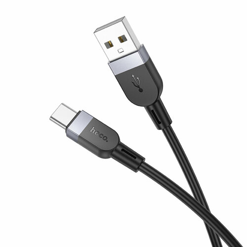 Кабель USB - Type-C HOCO X109 пищевой силикон черный круглый 3.0A 2 м.