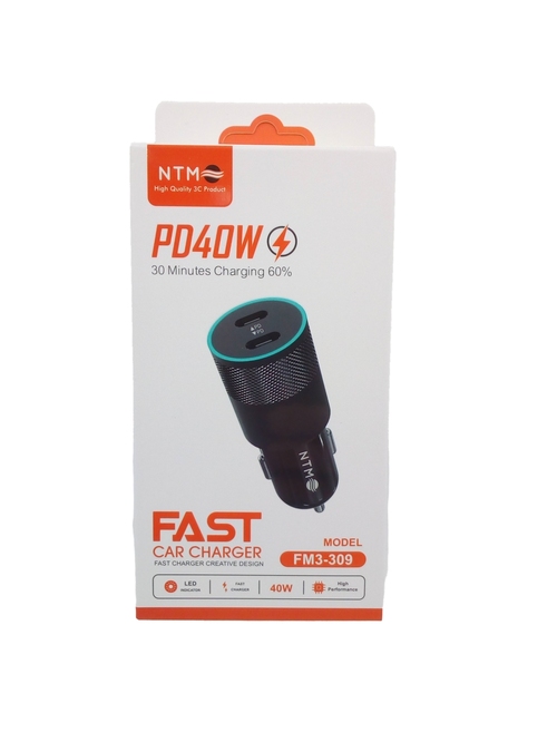 Автомобильные зарядные устройства NTM FM3-309 2USB Type-C черный 40W