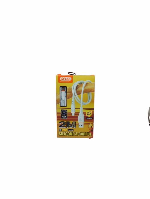 Кабель USB - Type-C GFUZ CA-142 силикон белый круглый 6A 2 м. 66W
