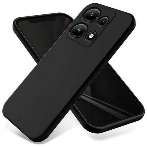 Накладка Xiaomi Poco M6 Pro 4G/Redmi Note 13 Pro 4G/Note 14S черный с защитой камеры Silicone Case Full без лого