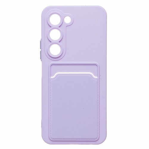 Накладка Tecno Spark 40 Pro сиреневый матовый с защитой камеры силикон С кардхолдером