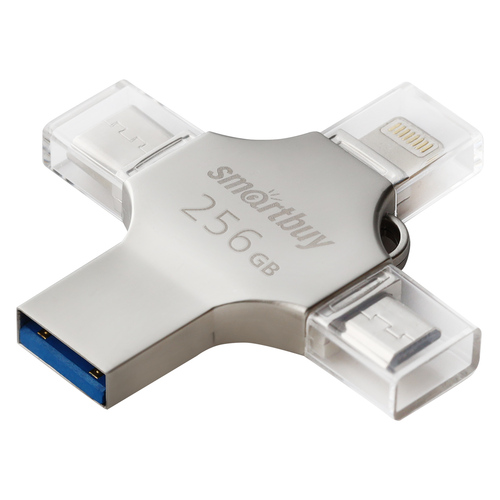 Флешка USB SmartBuy 256GB Quad Lightning/Type-C/microUSB/USB3.0 - 2