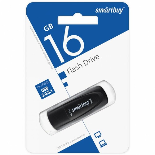 Флешка USB SmartBuy 16GB Scout USB 3.0 черный