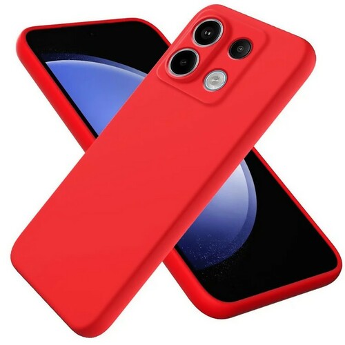 Накладка Xiaomi Redmi Note 13 4G красный Silicone Case Full без лого