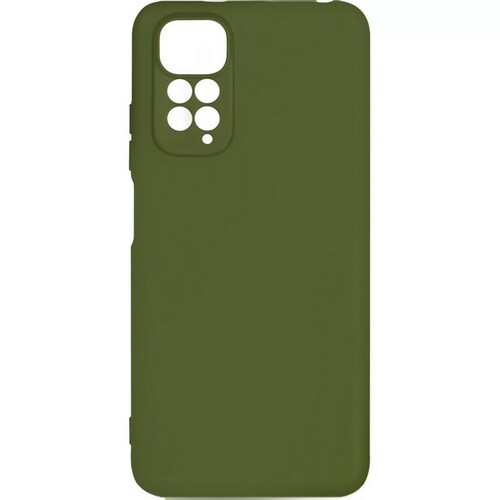 Накладка Xiaomi Redmi Note 11/11S хаки с защитой камеры Silicone Case Full без лого