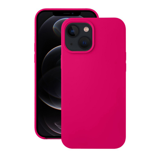 Накладка Apple iPhone 13 Pro Max ярко-розовый Silicone Case без лого