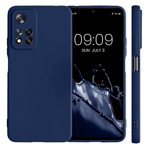 Накладка Xiaomi Redmi Note 11 Pro/Note 11 5G/Note 12 Pro 4G темно-синий с защитой камеры Silicone Case без лого