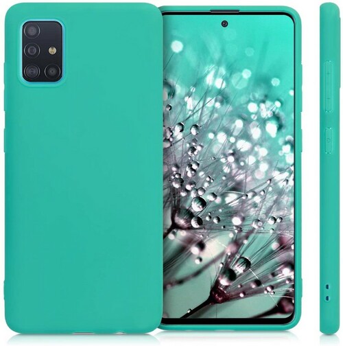 Накладка Samsung A52 бирюзовый Silicone Case без лого