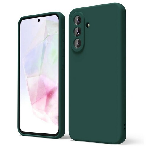 Накладка Samsung A57 темно-зеленый Silicone Case Full без лого