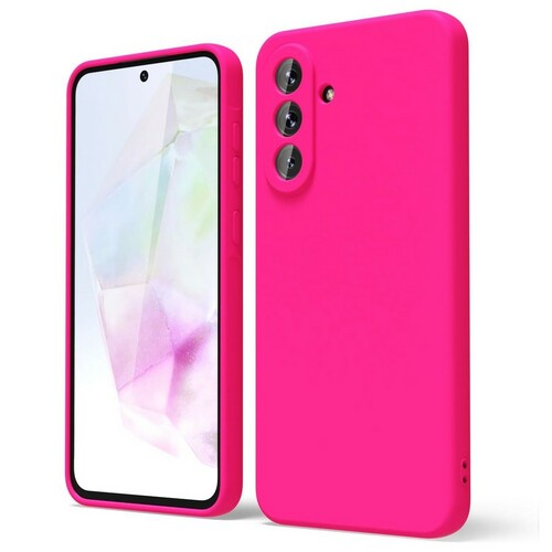 Накладка Samsung A57 ярко-розовый Silicone Case Full без лого