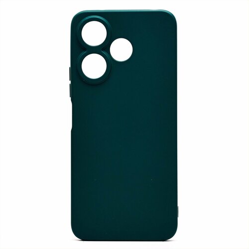 Накладка Xiaomi Poco M6 4G/Redmi 13 4G темно-зеленый Silicone Case Full без лого