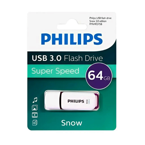 Флешка USB Philips 64GB SNOW USB 3.0 белый