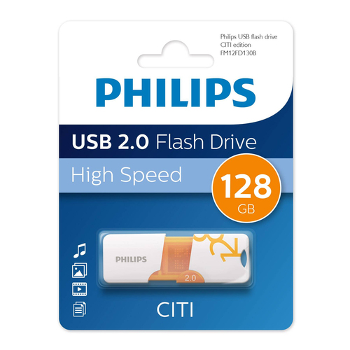 Флешка USB Philips 128GB CITI USB 2.0, белый