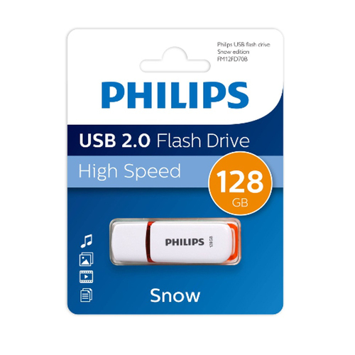 Флешка USB Philips 128GB SNOW USB 2.0, белый