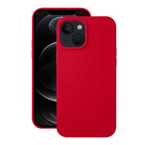 Накладка Apple iPhone 13 mini красный Silicone Case без лого