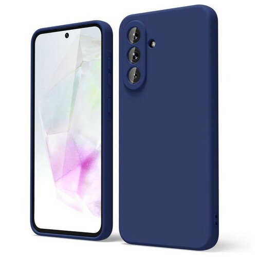 Накладка Samsung A37 темно-синий Silicone Case Full без лого