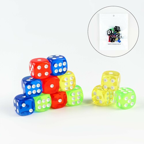 Игра настольная развивающая Кости игральные 1.4*1.4 см 1965000