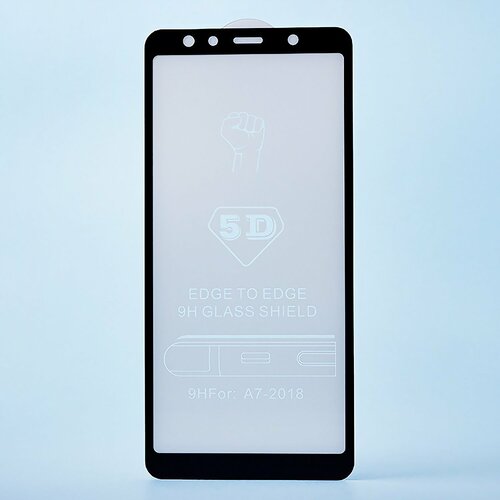 Защитное стекло Samsung A7 2018/A750 черный FullGlue Vixion - 2