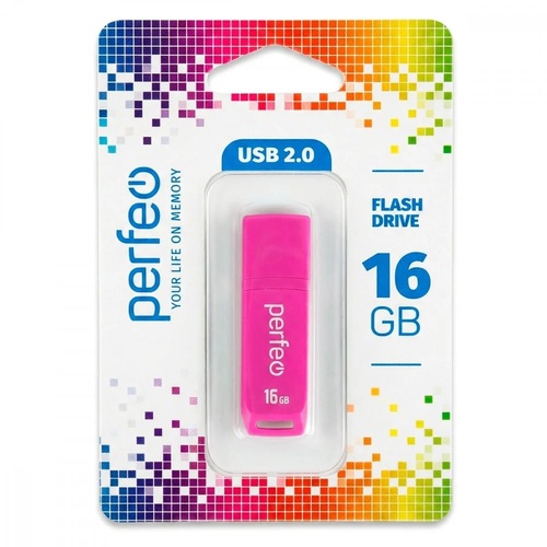 Флешка USB Perfeo 16GB C11 розовый