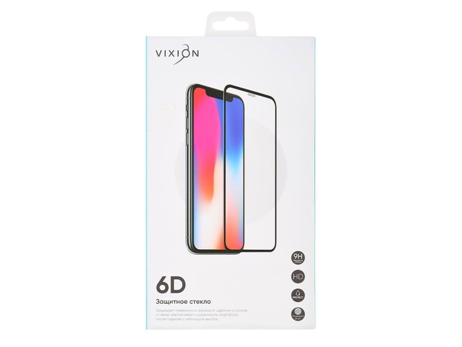 Защитное стекло Tecno Spark 10/10C черный FullGlue Vixion - 2