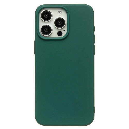 Накладка Apple iPhone 15 Pro Max темно-зеленый Silicone Case Full без лого
