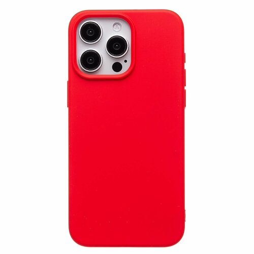 Накладка Apple iPhone 15 Pro Max красный Silicone Case Full без лого