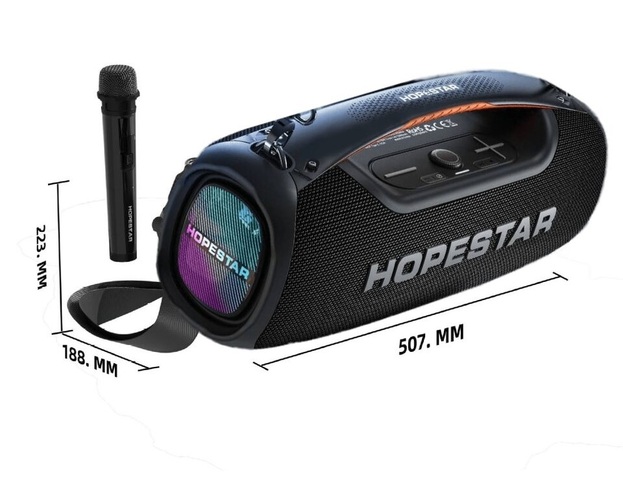 Колонка Бумбокс Hopestar A60 TF/AUX/USB/bluetooth 100Вт черный