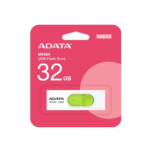 Флешка USB ADATA 32GB UV320 USB 3.0 бело-зеленый