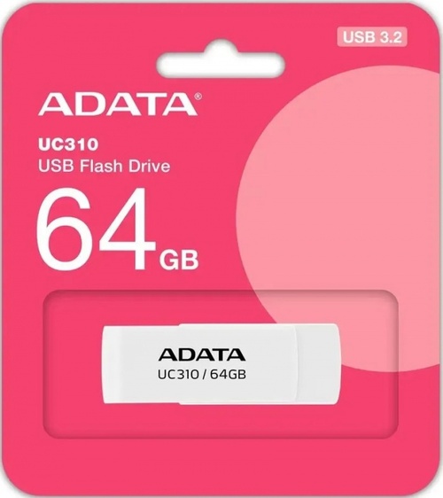 Флешка USB ADATA 64GB UC310 USB 3.0 белый