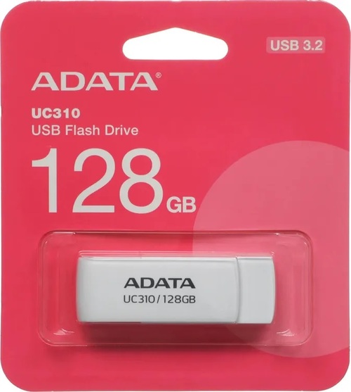 Флешка USB ADATA 128GB UC310 USB 3.0 белый