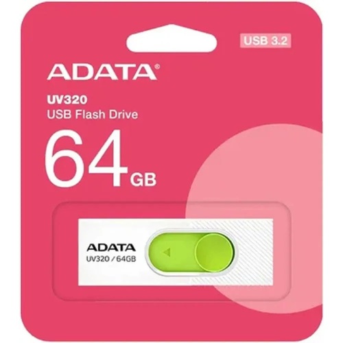 Флешка USB ADATA 64GB UV320 USB 3.0 бело-зеленый