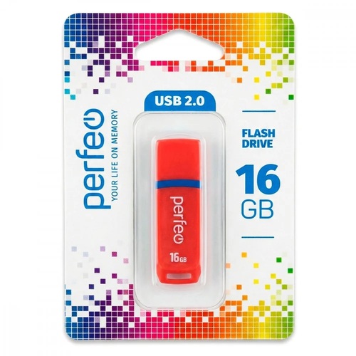 Флешка USB Perfeo 16GB C11 красный