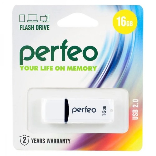 Флешка USB Perfeo 16GB C02 белый