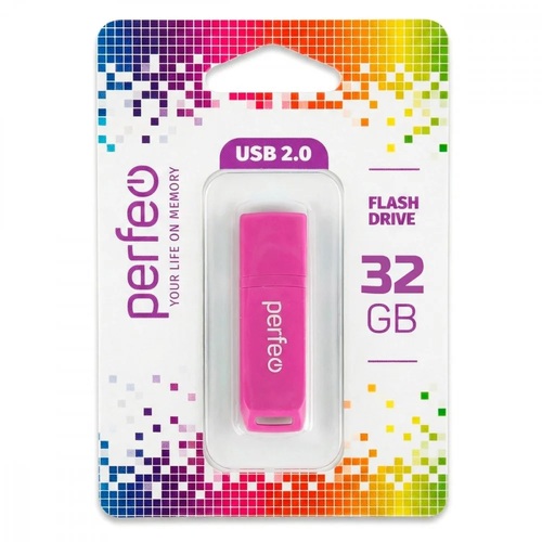 Флешка USB Perfeo 32GB C11 розовый