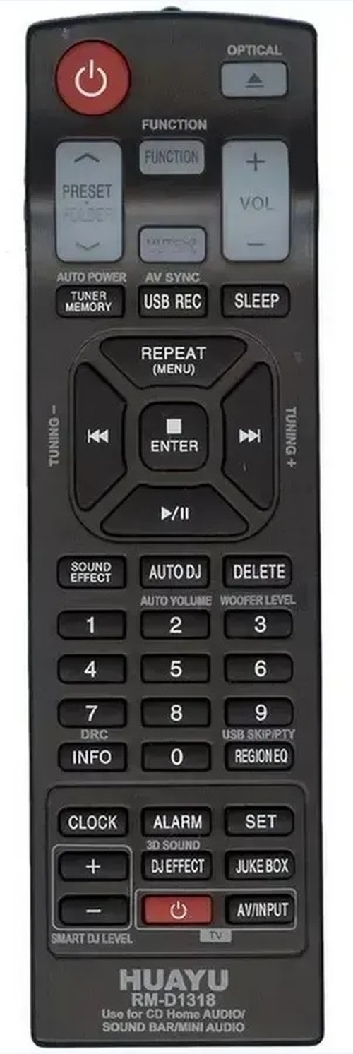 Пульт дистанционного управления для акустической системы LG HUAYU RM-D1318 PLUS универсальный
