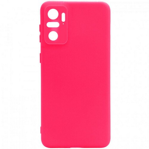 Накладка Xiaomi Redmi Note 10/10S/Poco M5S ярко-розовый Silicone Case Full без лого