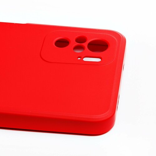 Накладка Xiaomi Redmi Note 10/10S/Poco M5S красный с защитой камеры Silicone Case Full без лого - 3