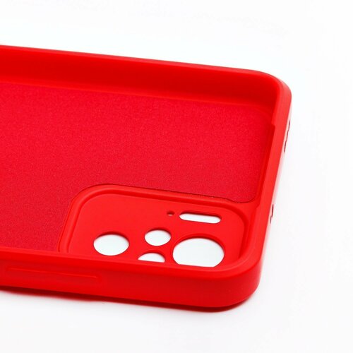 Накладка Xiaomi Redmi Note 10/10S/Poco M5S красный с защитой камеры Silicone Case Full без лого - 5
