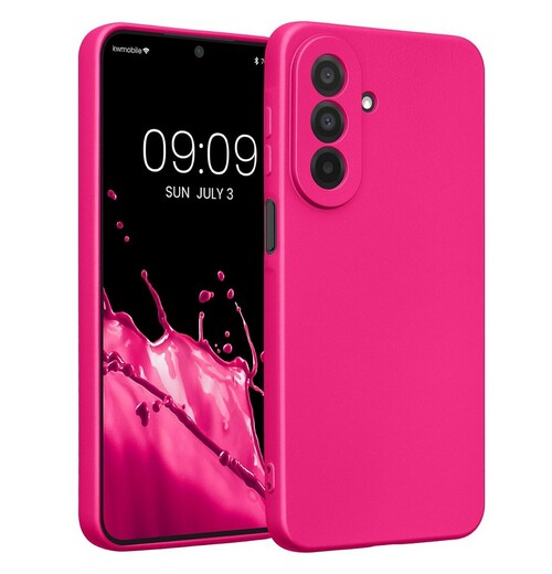 Накладка Samsung A27 ярко-розовый Silicone Case Full без лого