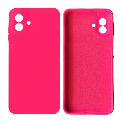 Накладка Samsung A08 ярко-розовый Silicone Case Full без лого